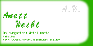 anett weibl business card